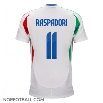 Billige Fotballdrakt Italia Giacomo Raspadori #11 Replika Bortedrakt EM 2024 Kortermet